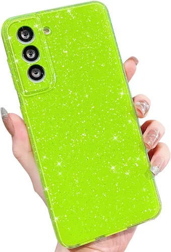 Miniatura 27 de MINSCOSE Compatible con Samsung Galaxy S22 Plus Case, Bonito Color Neón Brillante, con Purpurina Brillante Delgada Resistente a Golpes de Silicona