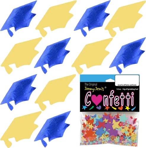 Miniatura 13 de Confetti Grad Cap Negro, Azul Marino Combo - 2 bolsas de media onza (1 oz)