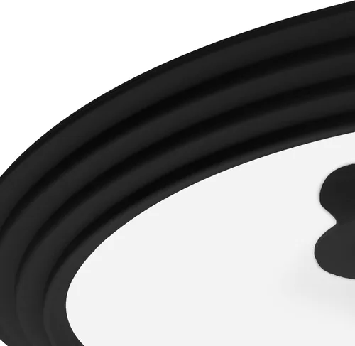 Miniatura 4 de Tapa universal para ollas y sartenes de 7.5 a 9.5 pulgadas, tapa de vidrio templado con borde de silicona de tamaño automático, color negro