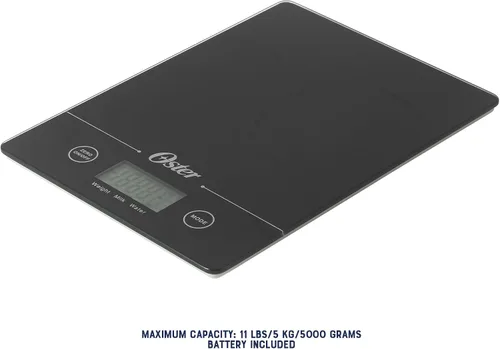 Miniatura 3 de Oster Gridley - Báscula digital de cocina, báscula de alimentos de alta precisión de 11 libras con pantalla LCD, función de tara, medición de gramos