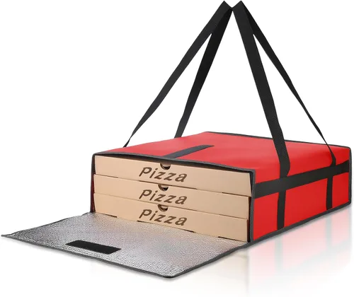 Miniatura 23 de Bodaon Bolsas de pizza para entrega, bolsa de entrega de pizza aislada para conductores de entrega, 20 x 20 x 6 pulgadas, bolsas calentadoras