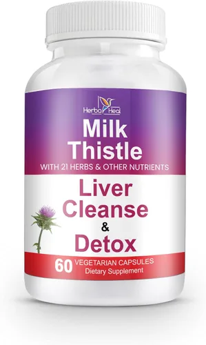 Miniatura 5 de Liver Cleanse Detox - Suplemento hepático de cardo mariano de 1000 mg de alta potencia con 22 ingredientes, desintoxicante natural y regenerador