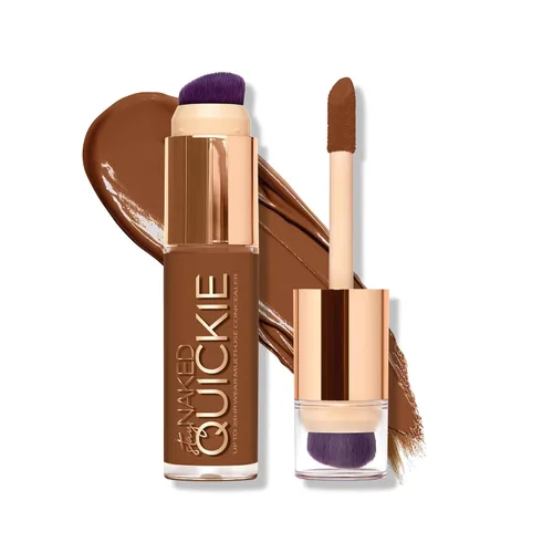 Miniatura 23 de Urban Decay Quickie Corrector impermeable de cobertura completa 24 horas, acabado mate natural, vitamina E hidratante, cepillo de pulido de doble