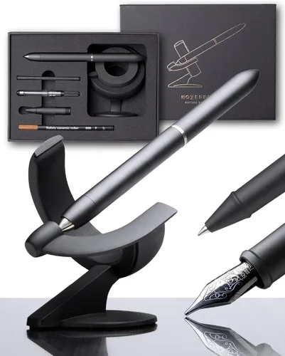 novium Hoverpen Future - Pluma estilográfica de lujo y bolígrafo roller, caja de regalo todo en punta, punta Schmidt (fina), convertidor, repuesto