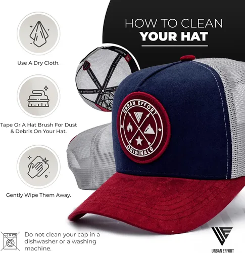 Miniatura 17 de Urban Effort Gorra trasera de malla, para hombres y mujeres, gorra de béisbol de 5 paneles, gran cierre a presión para caza y senderismo