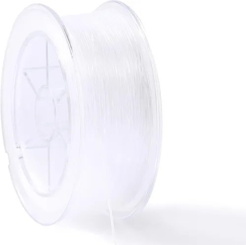 Miniatura 2 de KONMAY - Alambre de pesca transparente con estuche, 50 m de línea de pesca de nylon monofilamento de 0,7 mm, hilo invisible para colgar adornos