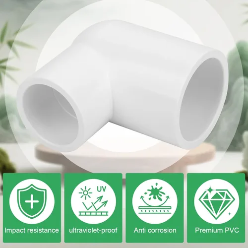 Miniatura 5 de 8Pack 1" x 3/4" PVC Increaser/Reducer 90 Degree Elbow PVC Pipe Fittings (Socket x Socket) Schedule 40 PVC Slip Reducing 90° Elbow Pipe Fittings for