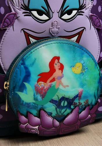 Miniatura 7 de Loungefly Disney Villains Scene Ursula Crystal Ball - Bolsa de hombro para mujer, doble correa, talla única