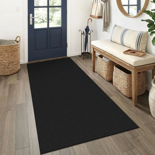 Miniatura 32 de EARTHALL Alfombra de pasillo 3x14 pies, alfombras lavables extra largas para pasillos, tejidas, antideslizante, alfombra trenzada para entrada