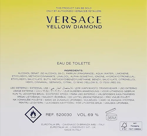 Miniatura 3 de Versace - Yellow Diamond Eau De Toilette Espray para mujer, 1.7 oz