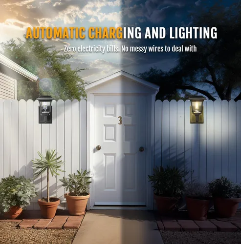 Miniatura 3 de LeiDrail Farol solar de pared, 2 modos de luces solares para valla con bombilla Edison, accesorios para casa de juegos al aire libre, impermeable
