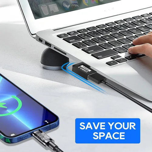 Miniatura 6 de UCEC Adaptador USB de 90 grados, adaptador de ángulo recto USB 3.2, ángulo izquierdo y recto horizontal USB A macho a USB A hembra, conector