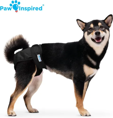 Miniatura 5 de Paw Inspired Pañales lavables para perros (paquete de 3), pañales de tela reutilizables para perras pequeñas, medianas y grandes