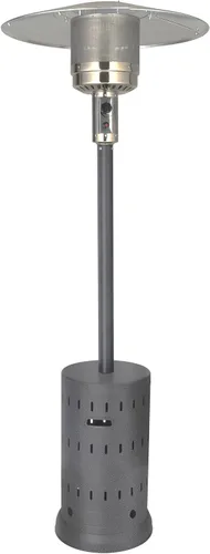 Golden Flame Calentador de patio de gas natural serie XL, 45,000 BTU, 89 pulgadas de alto, encendido con botón, seguridad antiinclinación, ruedas,