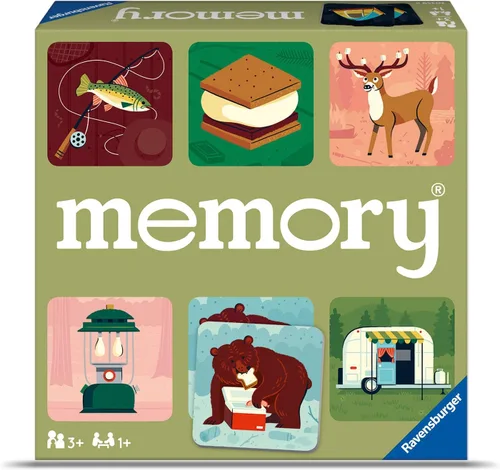 Miniatura 2 de Ravensburger Juego de Memoria Gran Aventura al Aire Libre Juego de Emparejamiento de Campamento Divertido y Rápido Ideal para Niños y Niñas