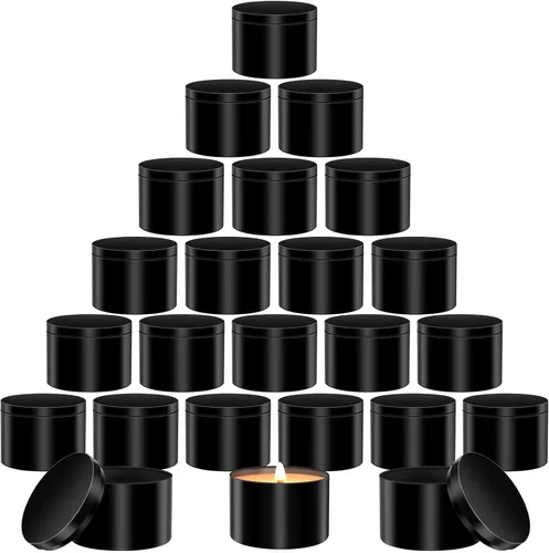 Miniatura 9 de AOSWELE 24 latas de velas doradas, recipientes de vela mate premium para kit de bricolaje Dorado