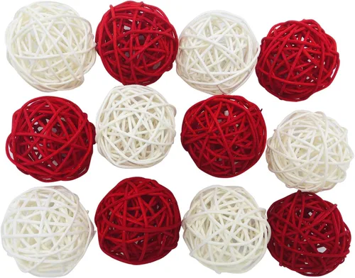 Miniatura 5 de 12 bolas decorativas de mimbre de ratán para manualidades, fiestas, decoración de mesa de boda, baby shower, accesorios de aromaterapia, 2 pulgadas