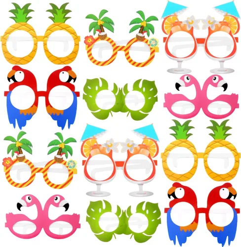 Miniatura 12 de KatchOn, Luau - Accesorios para cabina de fotos – Paquete de 21 Accesorios para cabina de fotos tropicales, decoraciones de fiesta de Luau Playa