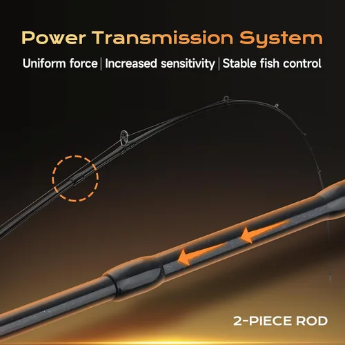 Miniatura 6 de HANDING Pioneer Ultralight Fishing Rod 2-Piece Spinning Rod & Baitcaster Rod Trout Fishing Rod with 24T Carbon Fiber EVA Handle for Trout Crappie