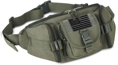 Miniatura 13 de ArcEnCiel resistente al agua Táctico Cinturón de cadera Cintura Pack Bolsa Fanny Militar Packs Bolsa para senderismo escalada al aire libre Bumbag