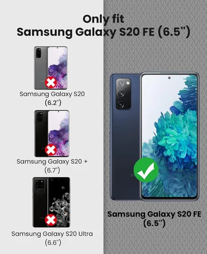 Miniatura 2 de Funda para Galaxy S20 FE 5G: Funda de doble capa para Samsung S20 FE Protección a prueba de golpes Textura antideslizante mate Funda protectora