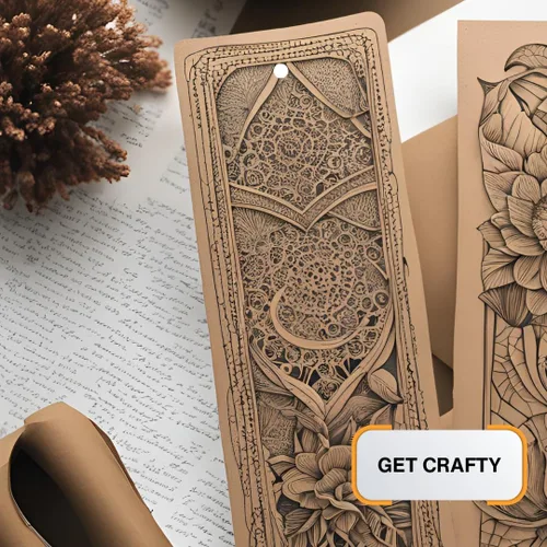 Miniatura 4 de Marcapáginas de papel kraft marrón de alta calidad de 350 GSM, ideal para medios mixtos y bellas artes (paquete de 2)