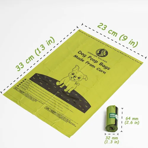 Miniatura 6 de GREENER WALKER 1080 bolsas de basura para perros, extragruesas, fuertes, 100% a prueba de fugas (marrón)