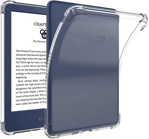 Miimall Funda para Kindle (11ª generación, lanzada en 2022), TPU suave ultrafino, antiarañazos, panel trasero, delgado, anti-caídas, a prueba de