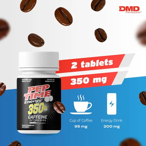 Miniatura 3 de Tabletas, píldoras de cafeína de vitamina B6 y B12, 350 mg de cafeína por porción, suplemento de rendimiento físico y enfoque, 250