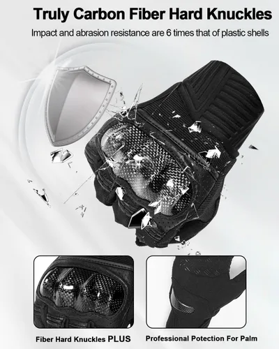 Miniatura 2 de RIGWARL Guantes de motocicleta para hombres y mujeres, para pantalla táctil, transpirables, ligeros, guantes antideslizantes para motocross