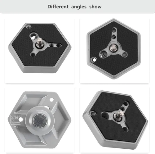 Miniatura 2 de Placas hexagonales de liberación rápida, 3049 1/4 "adaptador de tornillo accesorios de cámara para 030-14 RC0 3063 Accesorios de estudio fotográfico
