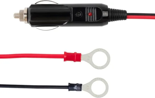Miniatura 4 de Enchufe de cigarrillos macho a macho de 16 AWG 15 A, cable de carga con luces LED (3 pies)
