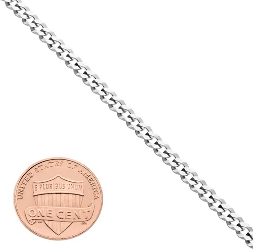 Miniatura 4 de Miabella Figaro de plata de ley 925, con cuentas de Singapur, brillante, cadena de eslabones cubanos, gargantilla ajustable para mujer, fabricada