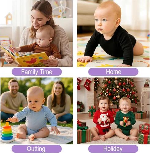 Miniatura 4 de DEFAHN Paquete de 2 mamelucos unisex para bebé, viscosa súper suave de bambú, unicolor de manga larga para bebés niños y niñas