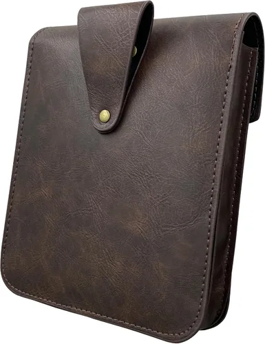 Miniatura 3 de HiiFeuer Bolso de cinturón de cuero sintético medieval vintage, bolso de cintura retro de la edad media, paquete lateral portátil para LARP Ren