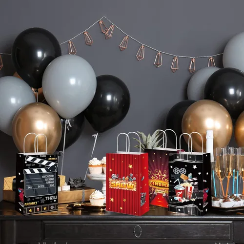 Miniatura 4 de 12 Bolsas de Fiesta de Noche de Cine Ahora en Exhibición Bolsas de Regalo de Fiesta Bolsas de Golosinas de Teatro de Cine Bolsas de Dulces para Baby