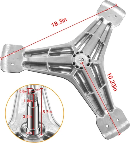 Miniatura 4 de 4434ER0002D 4434ER0002A Soporte para arandela giratoria de repuesto de AMI PARTS - Compatible con lavadora L.G. Reemplaza el soporte trasero