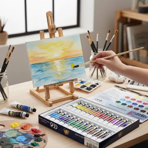 Miniatura 7 de MyArtscape Juego de pintura de acuarela, 24 colores, tubos de 24 x 0.4 fl oz (0.4 fl oz), pinturas de acuarela profesionales, pigmentos resistentes