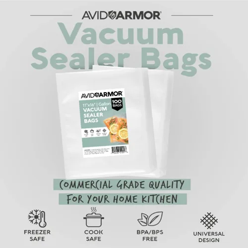 Miniatura 2 de Avid Armor bolsas comerciales para envasar al vacío, libres de BPA, ideales para Sous Vide. Paquete de 100 unidades., Transparente