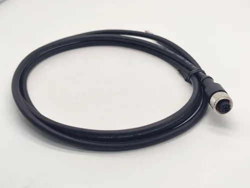 Miniatura 21 de Elecbee Cable M12 A-Code Conector recto de cabeza hembra individual Cable eléctrico de enchufe de aviación (cable de 12 pines 1M/3.3 pies)