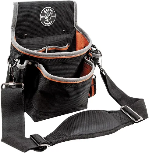 Miniatura 9 de Klein Tools 5241 - Bolsa para herramientas Tradesman Pro con cinta adhesiva eléctrica y fondos reforzados de alta resistencia, de 6 bolsillos