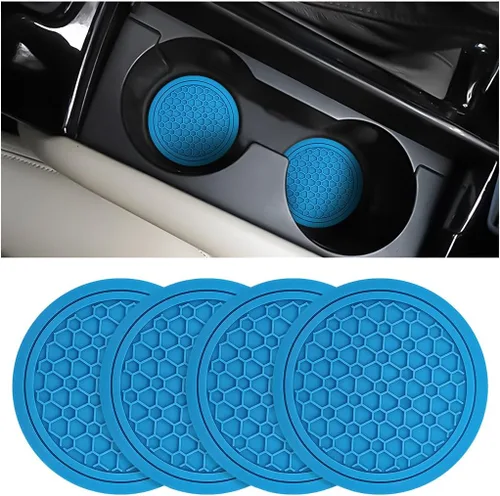 Miniatura 39 de Mandark 2 piezas posavasos para portavasos de automóvil, almohadillas antideslizantes de 2.75 pulgadas para insertar en portabotellas de agua