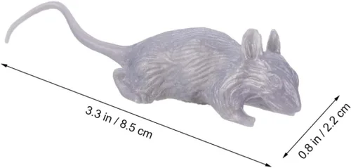 Miniatura 2 de ibasenice 10pcs Realistic Halloween Simulation Mice Prank Lightweight Plastic Fake Rats for Party Decorations and Scary Home Props