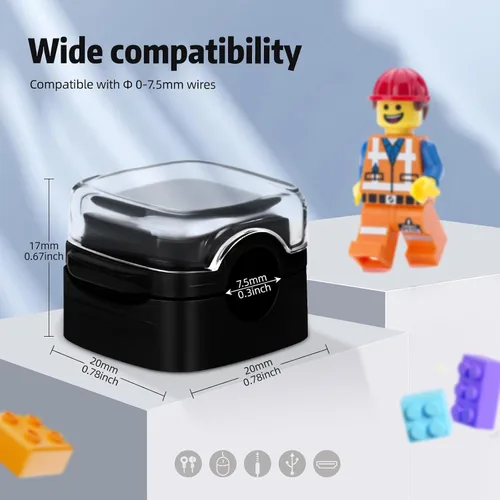 Miniatura 2 de Clips magnéticos para cables, paquete de 6 soportes adhesivos para cables, organizador de cables de carga USB, soporte de almacenamiento