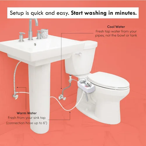 Miniatura 6 de BUTT BUDDY Spa - Accesorio para asiento de inodoro de bidé y rociador de agua fresca