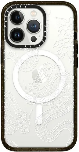 Miniatura 464 de Funda Impact de CASETiFY para iPhone 13 Pro Max con Magsafe - Estuche Claro Cuento de Invierno - Claro Negro Estuche transparente Winter Tale