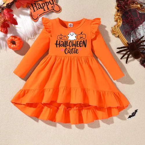 Miniatura 5 de HINTINA Conjunto de ropa de manga larga con volantes para niña pequeña, con estampado floral, para otoño e invierno