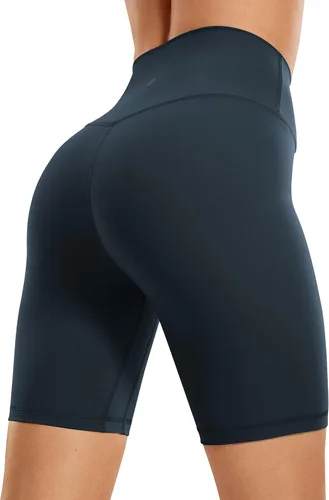 CRZ YOGA Pantalones cortos de ciclista para mujer de 4 pulgadas, 6 pulgadas, 8 pulgadas, cintura alta, mate, para entrenamiento, gimnasio, correr,