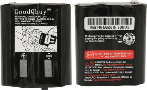Paquete de 2 baterías de radio bidireccional NiMH de repuesto de 700 mAh 3.6 V para radios Motorola Talkabout MS350R MT350R EM1000 MC220R MR355