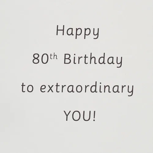 Miniatura 3 de American Greetings Tarjeta de cumpleaños número 80 (Extraordinary You)